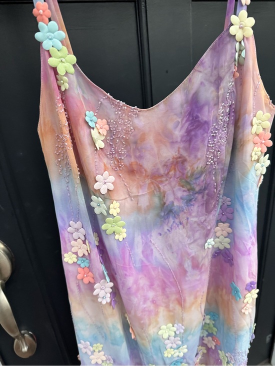 Dresses & Skirts - Euro Pastel Tie-Dye Floral Slip Dress